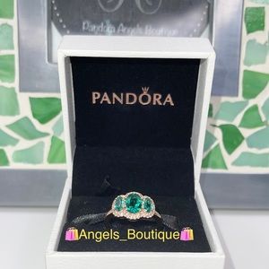 New Pandora Three Stone Vintage Ring.